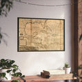 A Map of the West-Indies, Herman Moll, 1715 — Fine Art Giclée Print, Charcoal Border